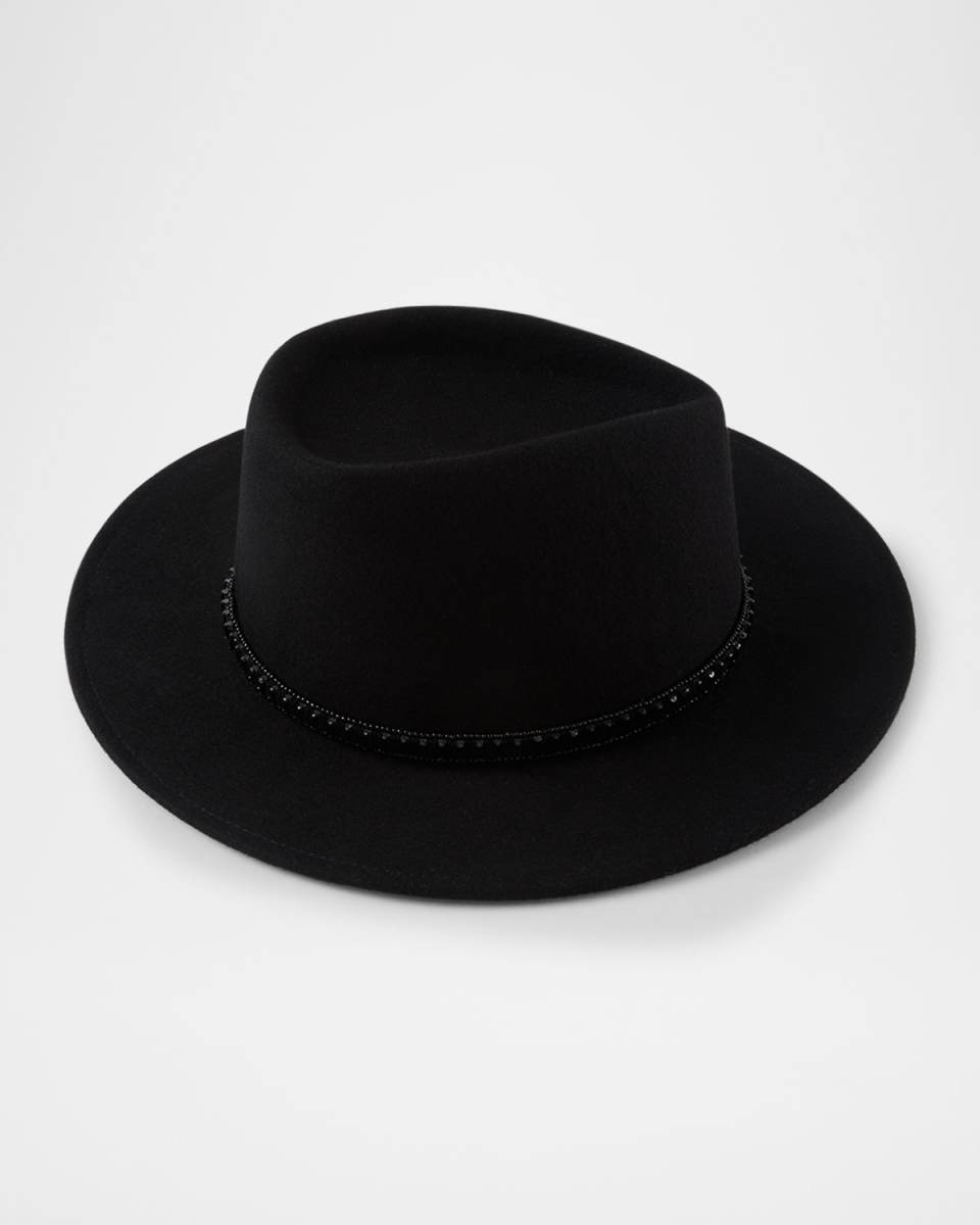 Blaine Embellished Band Wool Fedora